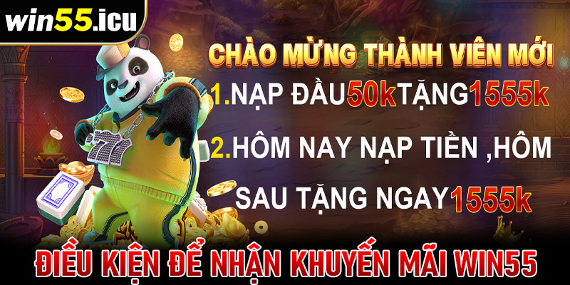 Những điều kiện người dùng cần chấp thuận để nhận khuyến mãi win55